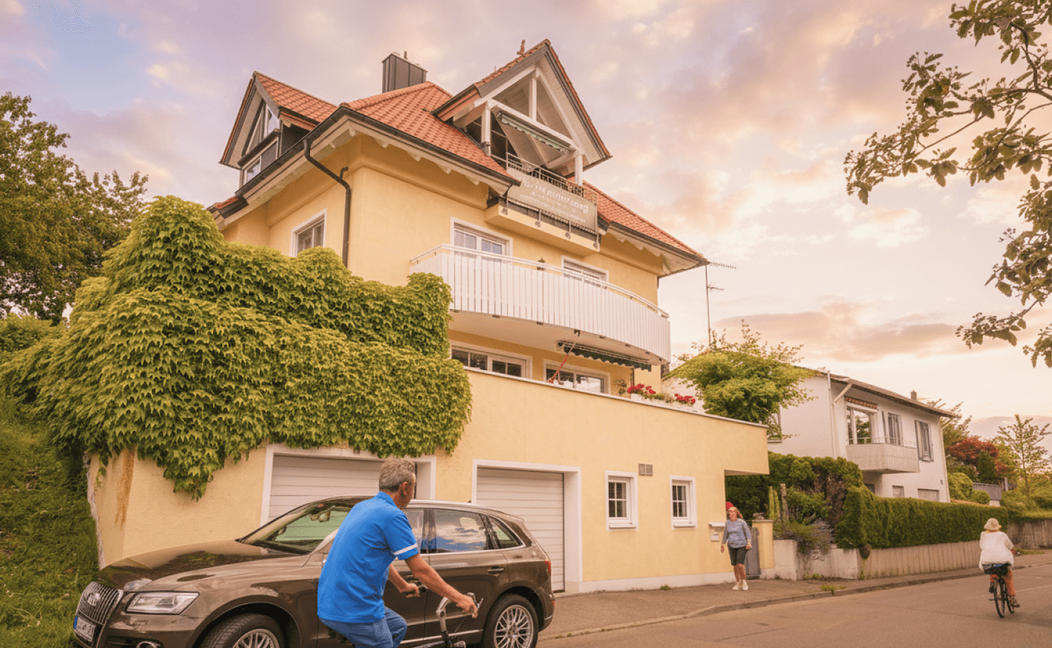 Haus in der Abenddämmerung
